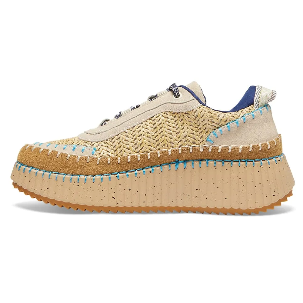 Vivid Sneaker in Raffia Multi