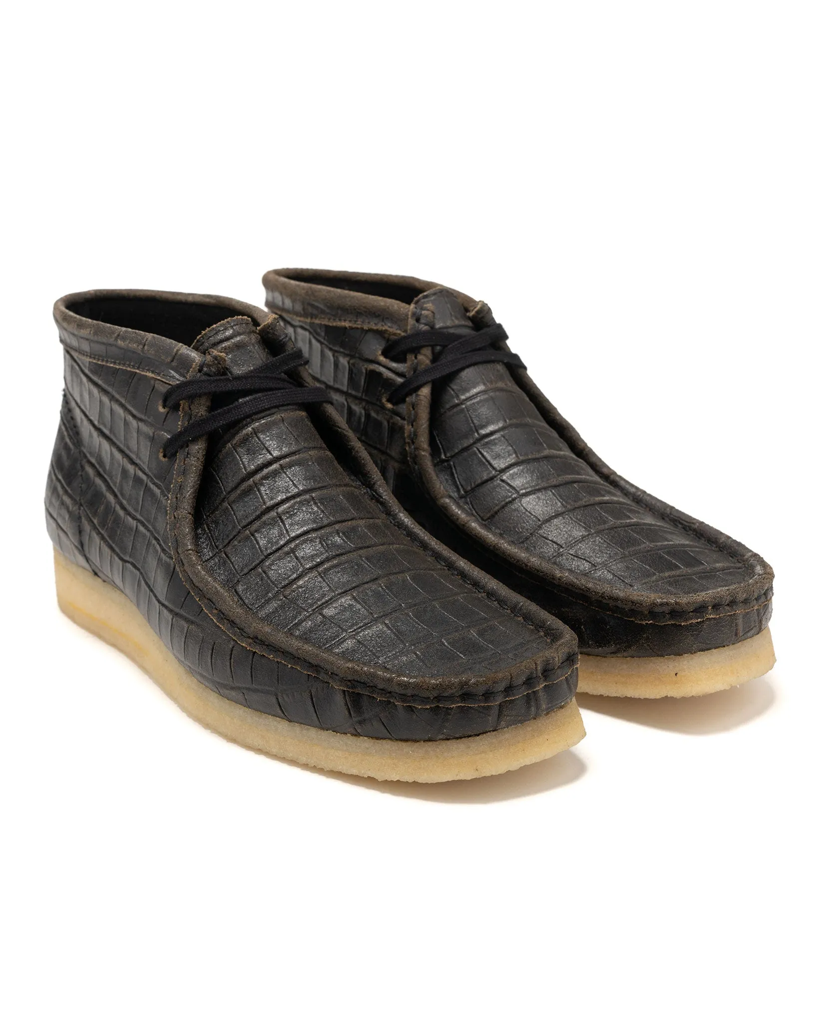 Wallabee Boot Harajuku Pack Black Croc Distress