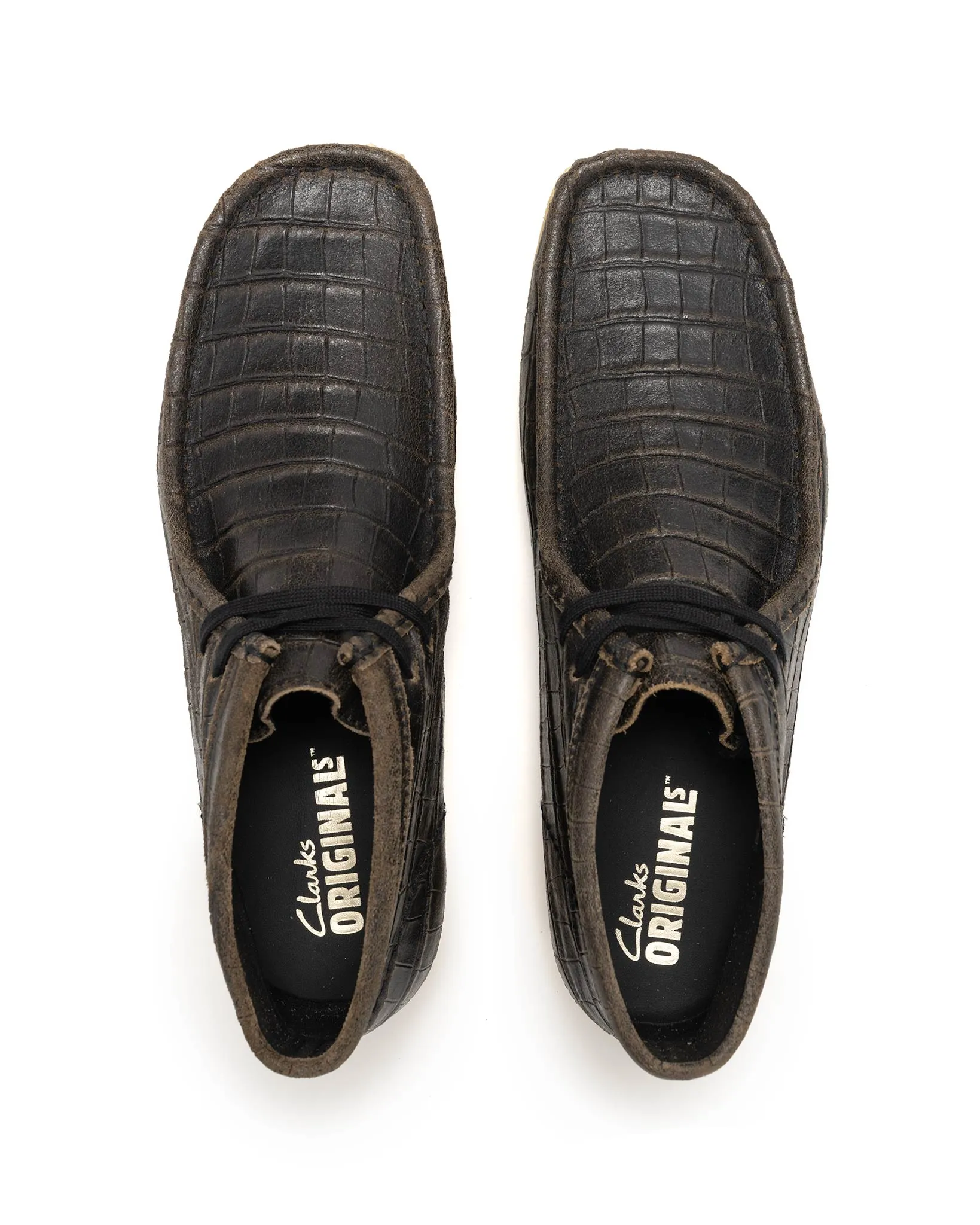 Wallabee Boot Harajuku Pack Black Croc Distress
