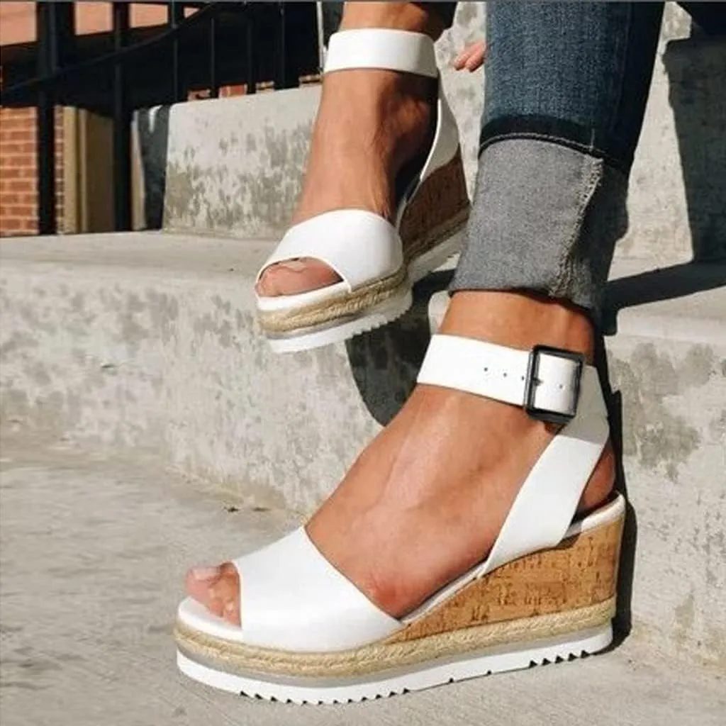 Wedge Sandals for Women 2024 Wedges Toe Platform Womens Sandals Ladies Roman Open Shoes Retro Fashion Women's sandals