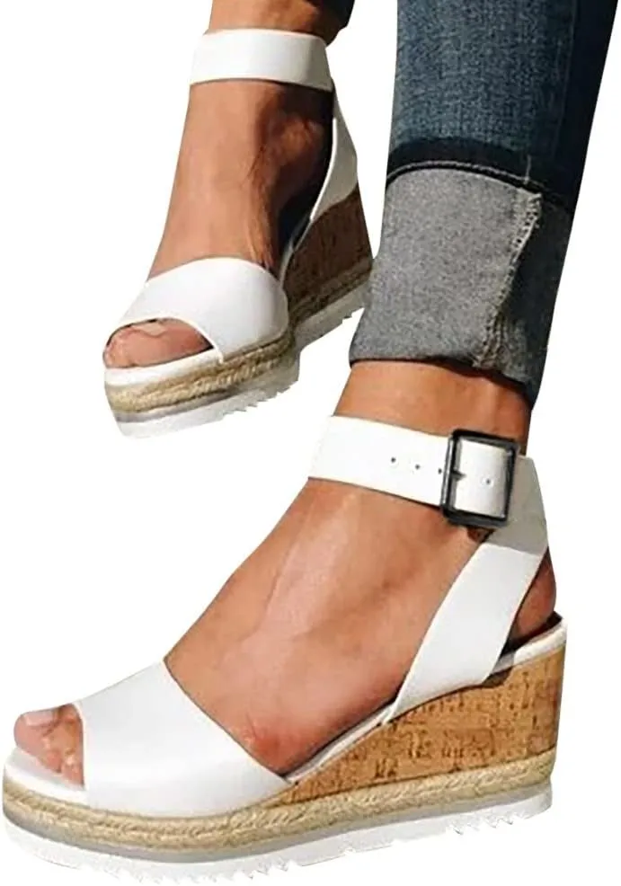Wedge Sandals for Women 2024 Wedges Toe Platform Womens Sandals Ladies Roman Open Shoes Retro Fashion Women's sandals