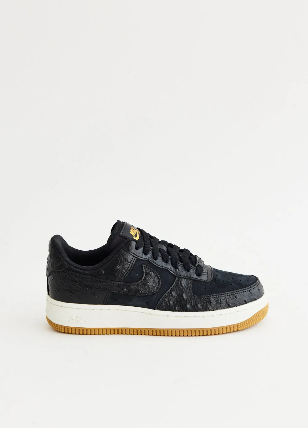 Womens' Air Force 1 Low 'Black Ostrich' Sneakers