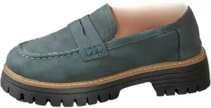 Women's Fashionable Solid Color Loafers, Casual Comfortable Chain Decorated Slip on for Daily Wear, Lightweight Breathable Chunky Shoes for Women & Girls, Trending Footwear, Walking Shoes
