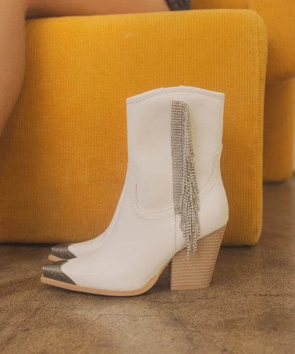 Womens Kai - Rhinestone Fringe Boots