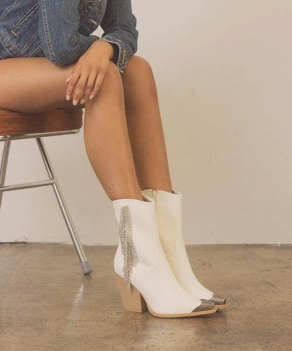 Womens Kai - Rhinestone Fringe Boots