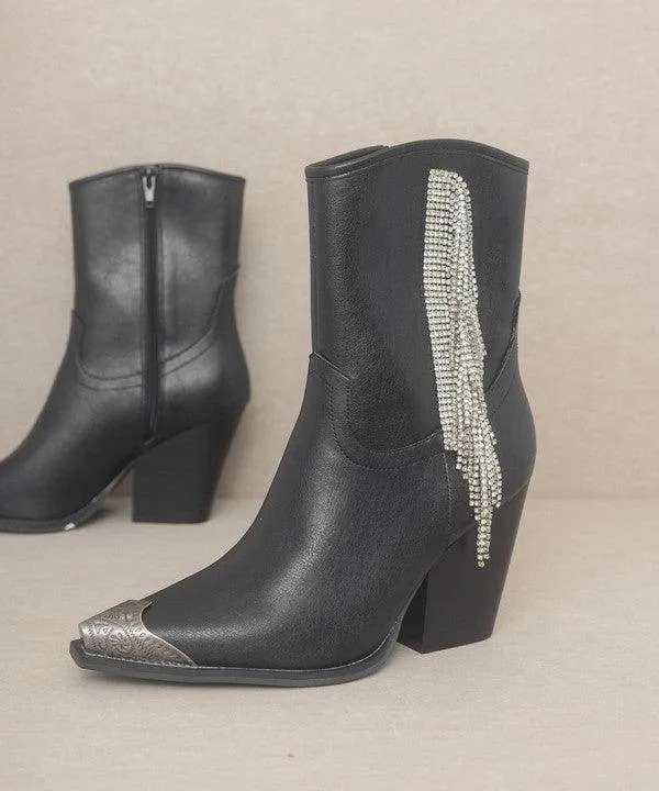 Womens Kai - Rhinestone Fringe Boots