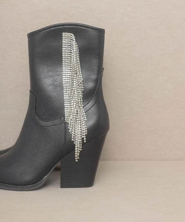 Womens Kai - Rhinestone Fringe Boots