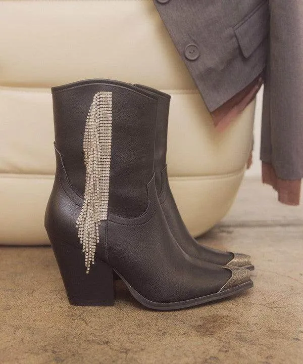 Womens Kai - Rhinestone Fringe Boots