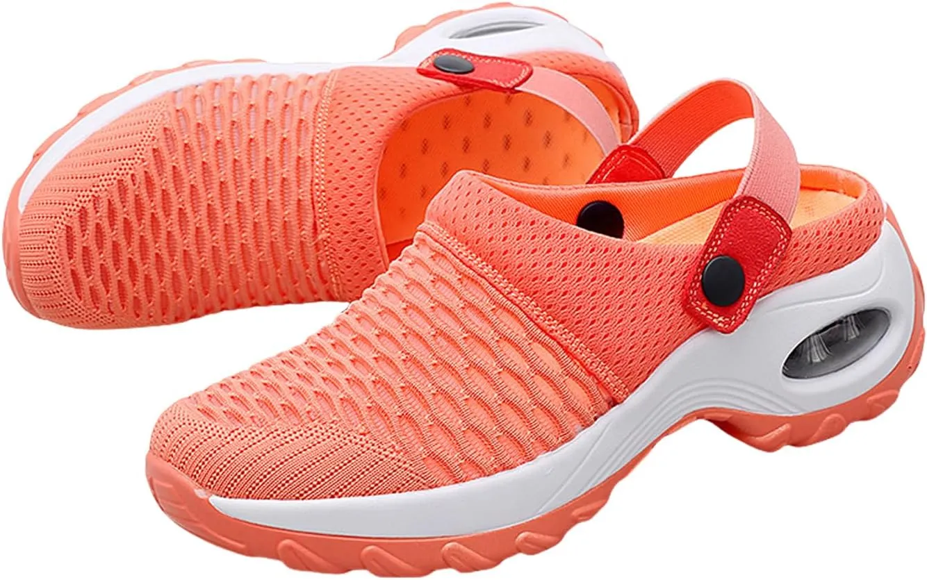 Women's Orthopedic Clogs - Mesh Arch Support Air Cushion, Non-Slip Comfort Clogs, Lightweight Summer Walking Shoes