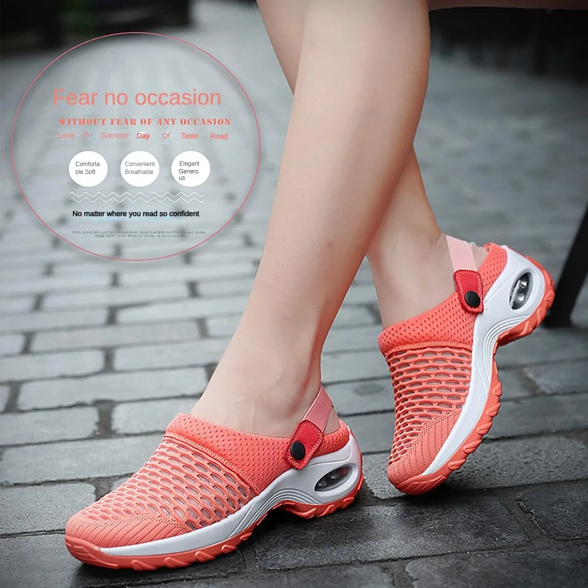 Women's Orthopedic Clogs - Mesh Arch Support Air Cushion, Non-Slip Comfort Clogs, Lightweight Summer Walking Shoes
