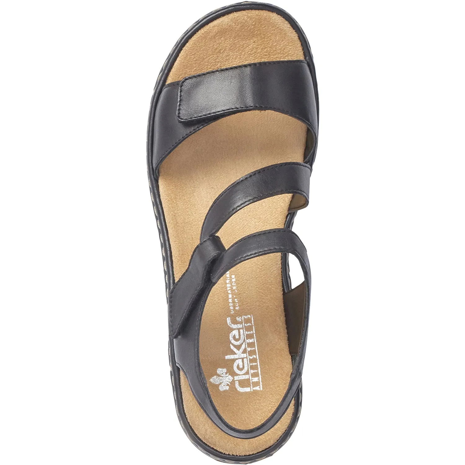 Women's Rieker 659C7-00 Regina Black Leather