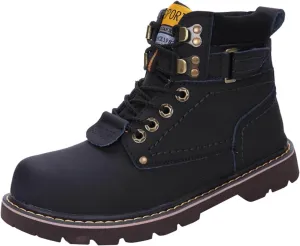 Work Boots for Men Waterproof Hiking Sneakers Ankle Booties Womens Safety Toe Shoes Slip On Platform Sneakers Indestructible Hike Grounded Footwear