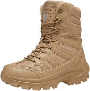 ZINERLIK Men's Hiking Boots Waterproof Outdoor Sneakers Hiking Sneakers High Top Tactical Boots