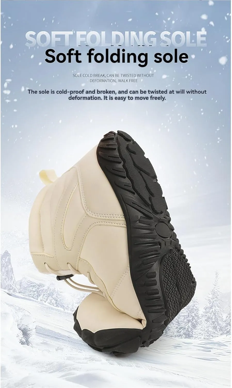 ZWRXW Men's Women's Winter Snow Boots Barefoot Zero Drop Hiking Waterproof Shoes Warm Fur Lined Slip On Sneakers Barefoot Hiking Shoes Anti-Slip Ankle Boots