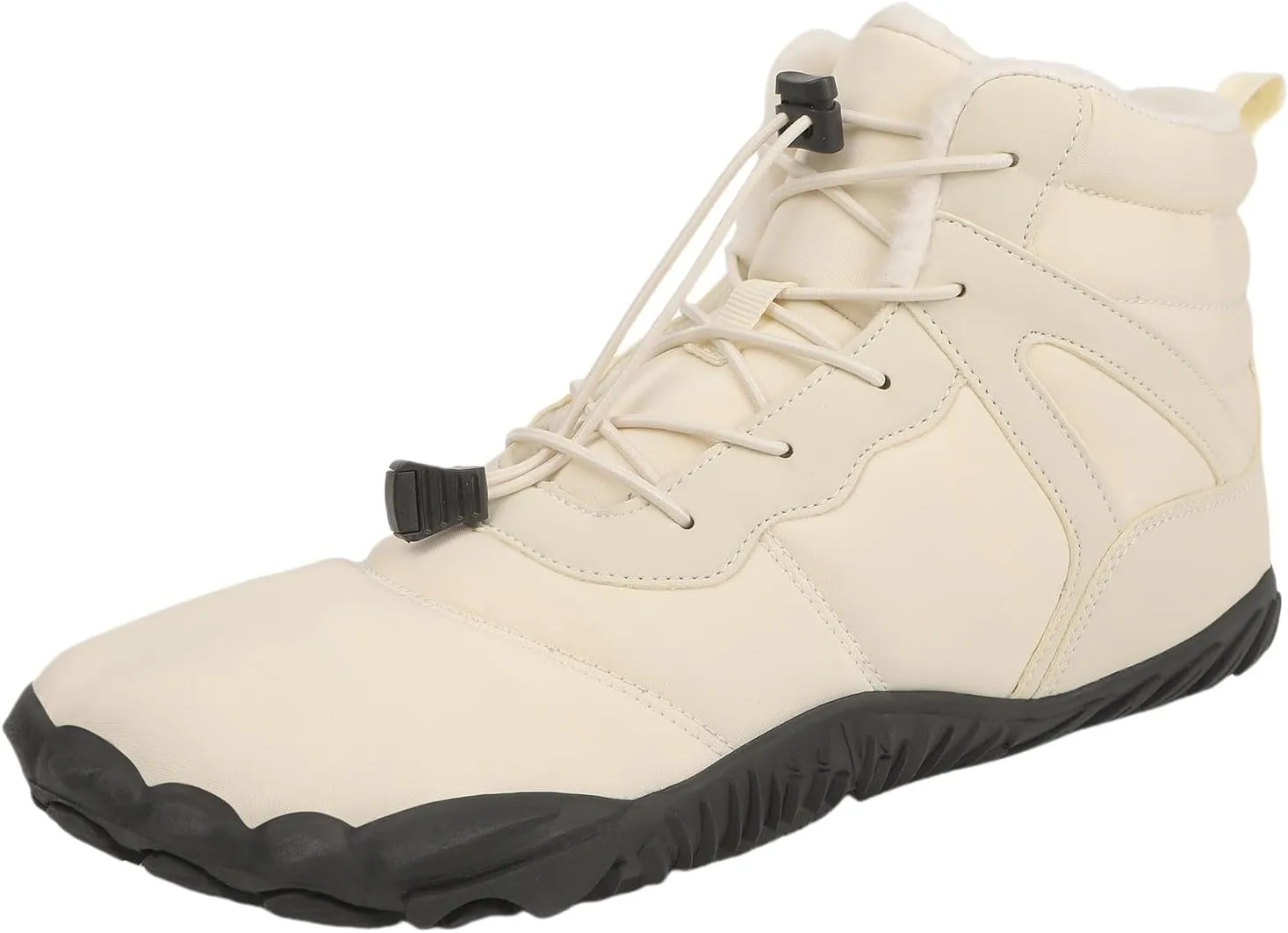 ZWRXW Men's Women's Winter Snow Boots Barefoot Zero Drop Hiking Waterproof Shoes Warm Fur Lined Slip On Sneakers Barefoot Hiking Shoes Anti-Slip Ankle Boots