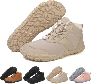 ZWRXW Winter Barefoot Shoes Women Hike Shoe Footwear Barefoot Shoes Mens Waterproof Non Slip Warm Snow Boots Wide Toe Box Hiking Sneaker Unisex