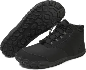 ZWRXW Winter Barefoot Shoes Women Men Hike Shoes Footwear Slip On Warm Zero Drop Snow Boot Minimalist Waterproof Shoe Wide Toe Barefoot Hiking Shoe Wide Toe Box Ankle Boots