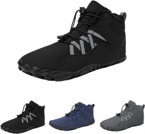 ZWRXW Winter Barefoot Shoes Women Men Hike Shoes Footwear Slip On Warm Zero Drop Snow Boot Minimalist Waterproof Shoe Wide Toe Barefoot Hiking Shoe Wide Toe Box Ankle Boots